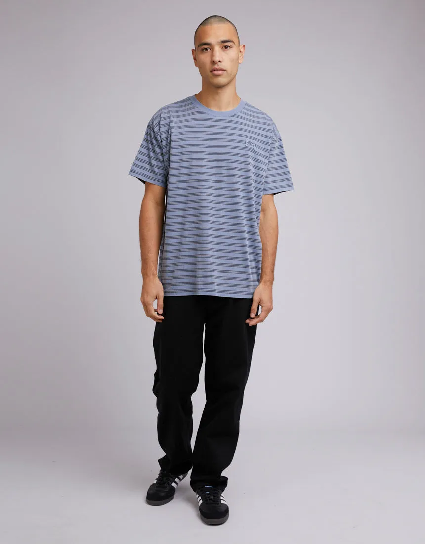 Overdyed Stripe Tee Blue