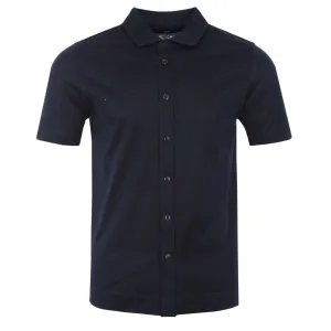 Pal Zileri Short Sleeve Button Thru Shirt in Navy