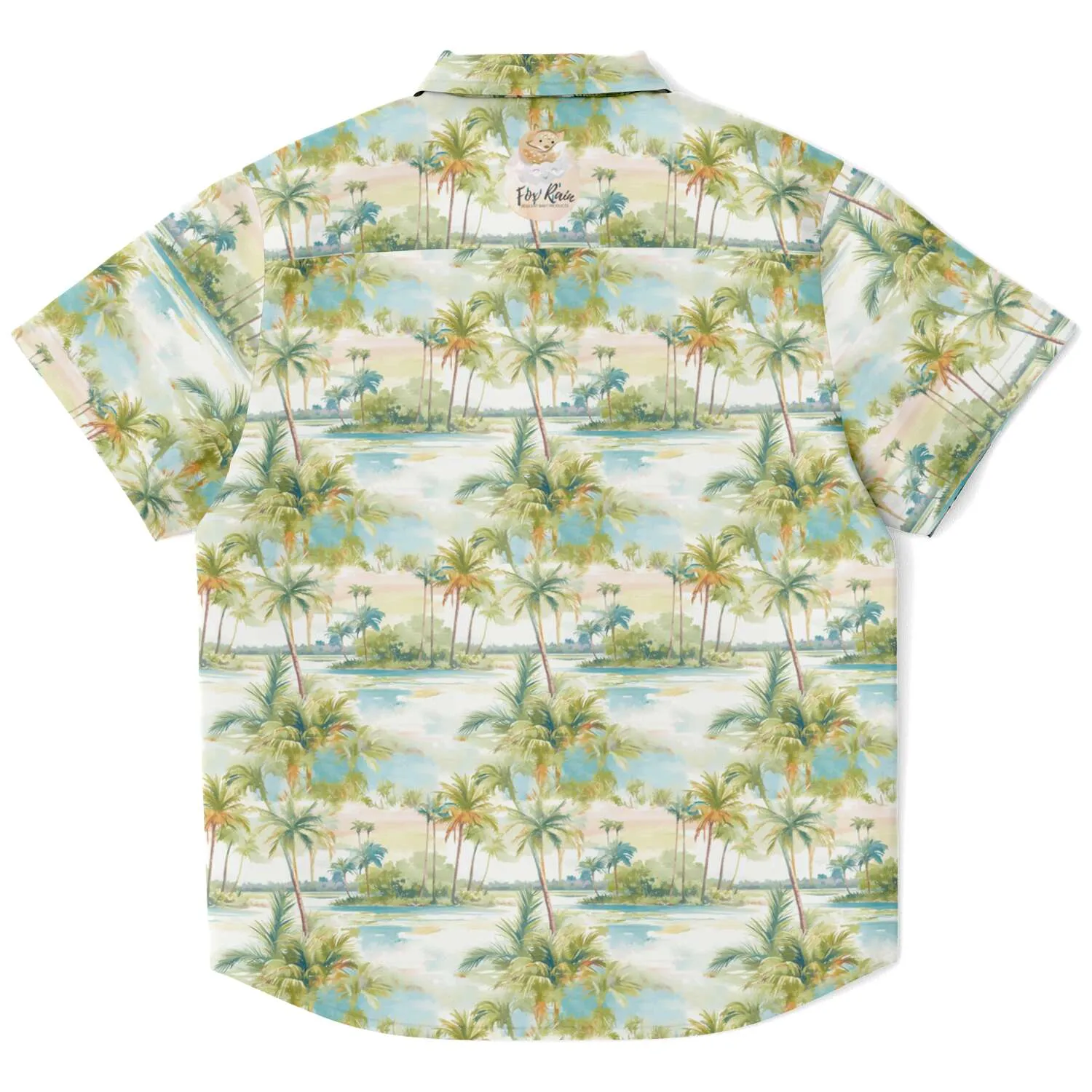 Palm Tree Breeze- Kids Short Sleeve Button Down Shirt