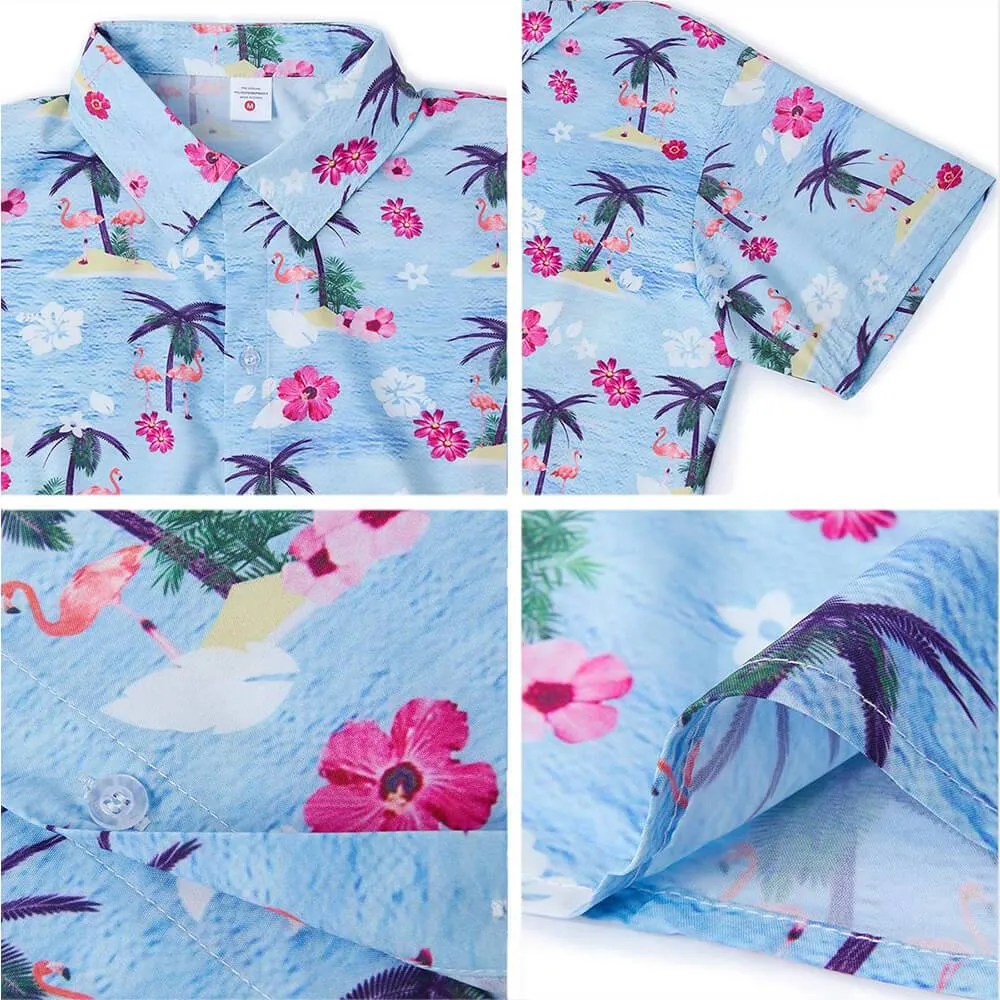 Palm Tree Flamingo Funny Hawaiian Shirt