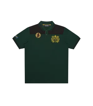 PANELLED POLO SHIRT - GREEN