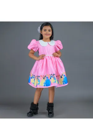 Pink Princess Printed Pure Cotton Dress