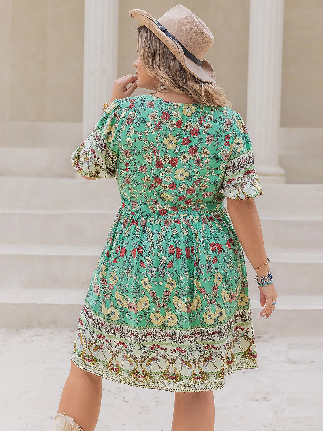 Plus Size Short Boho Beach Dress