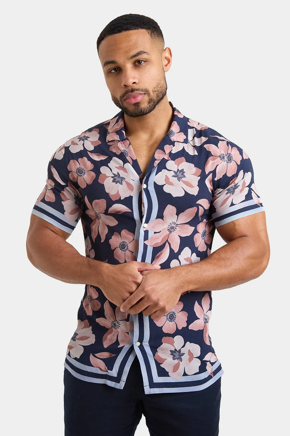 Printed Shirt in Terracotta Retro Floral