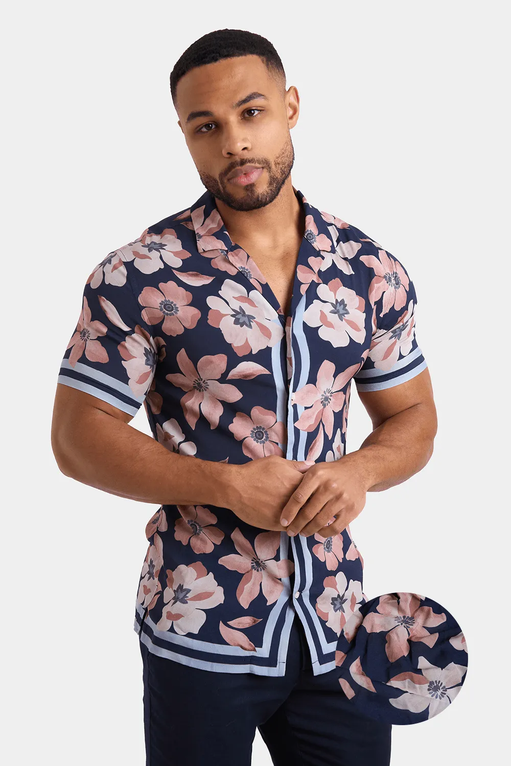 Printed Shirt in Terracotta Retro Floral