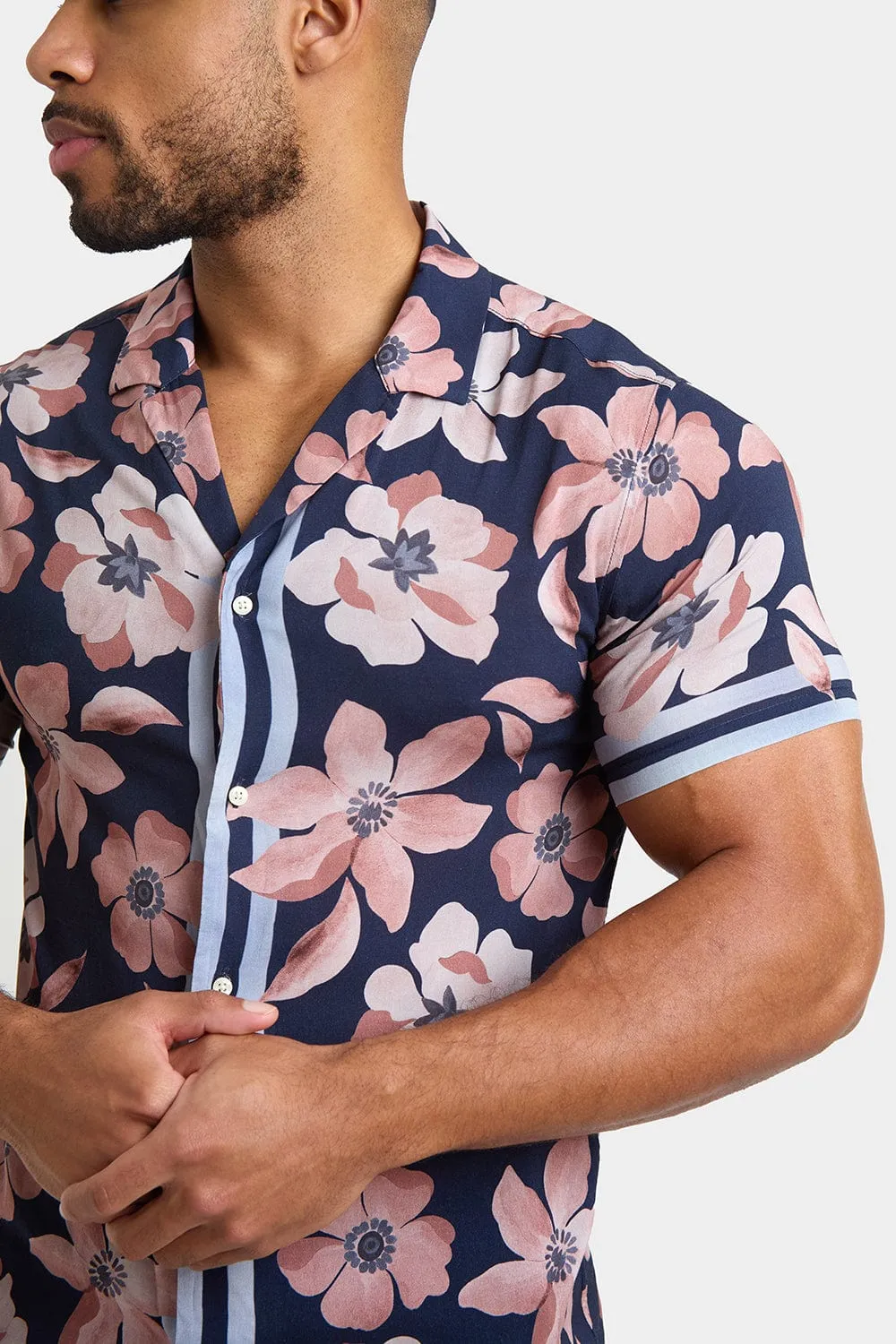 Printed Shirt in Terracotta Retro Floral