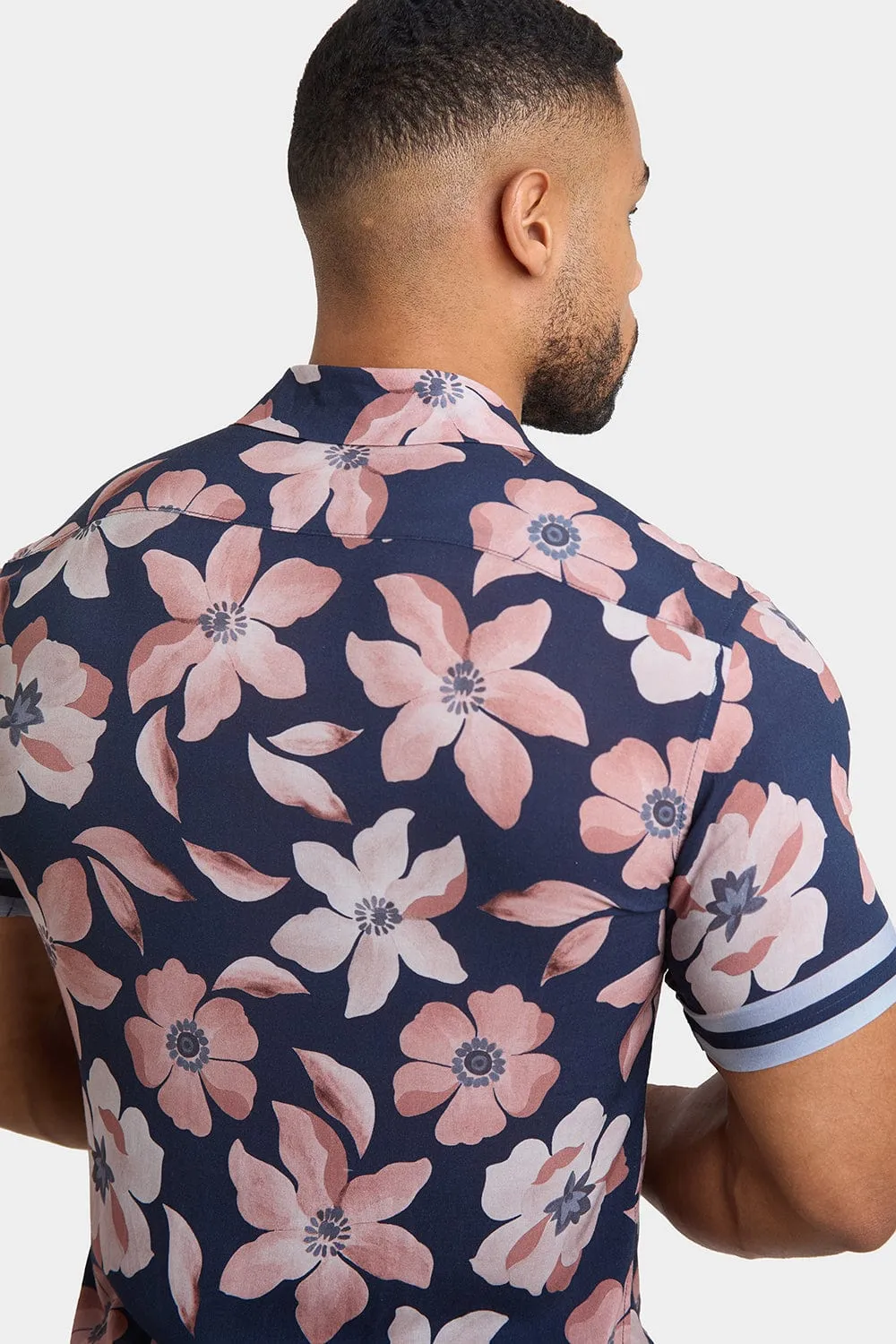 Printed Shirt in Terracotta Retro Floral