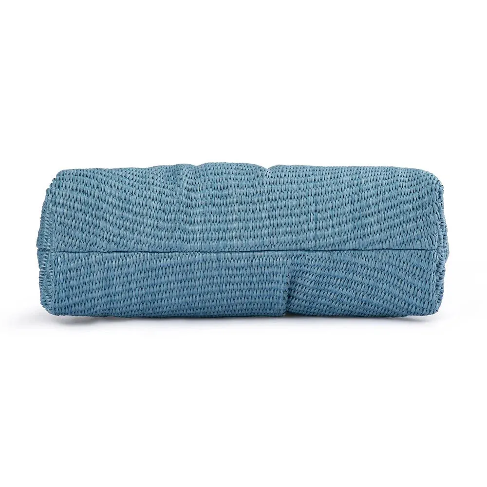 Queenie Woven Clutch in Blue