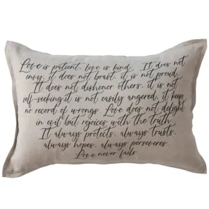 "Love is..." Linen Lumbar Pillow - 24" x 16"