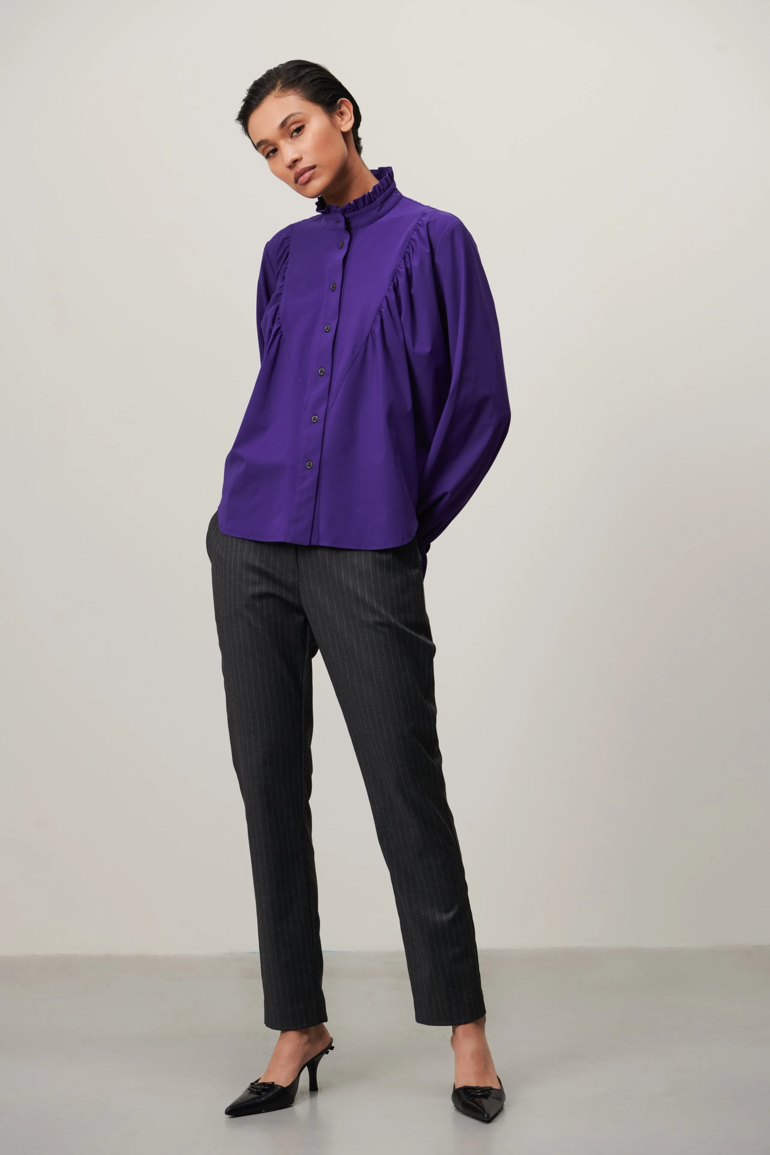 Roberta Blouse Technical Jersey | Purple