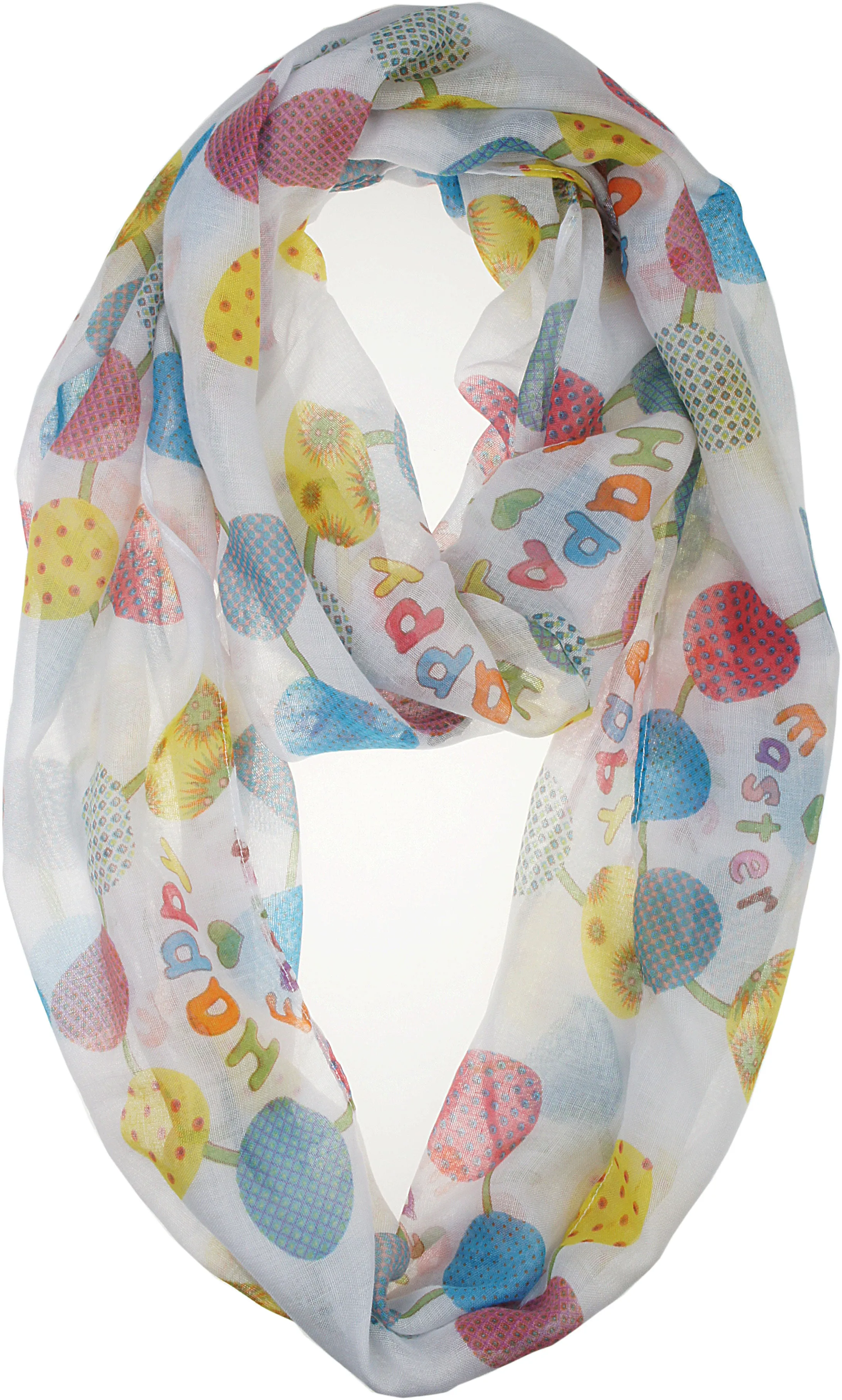 Soft Light Weight Easter Festival Sheer Infinity Scarf