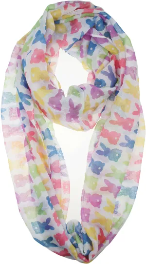 Soft Light Weight Easter Festival Sheer Infinity Scarf