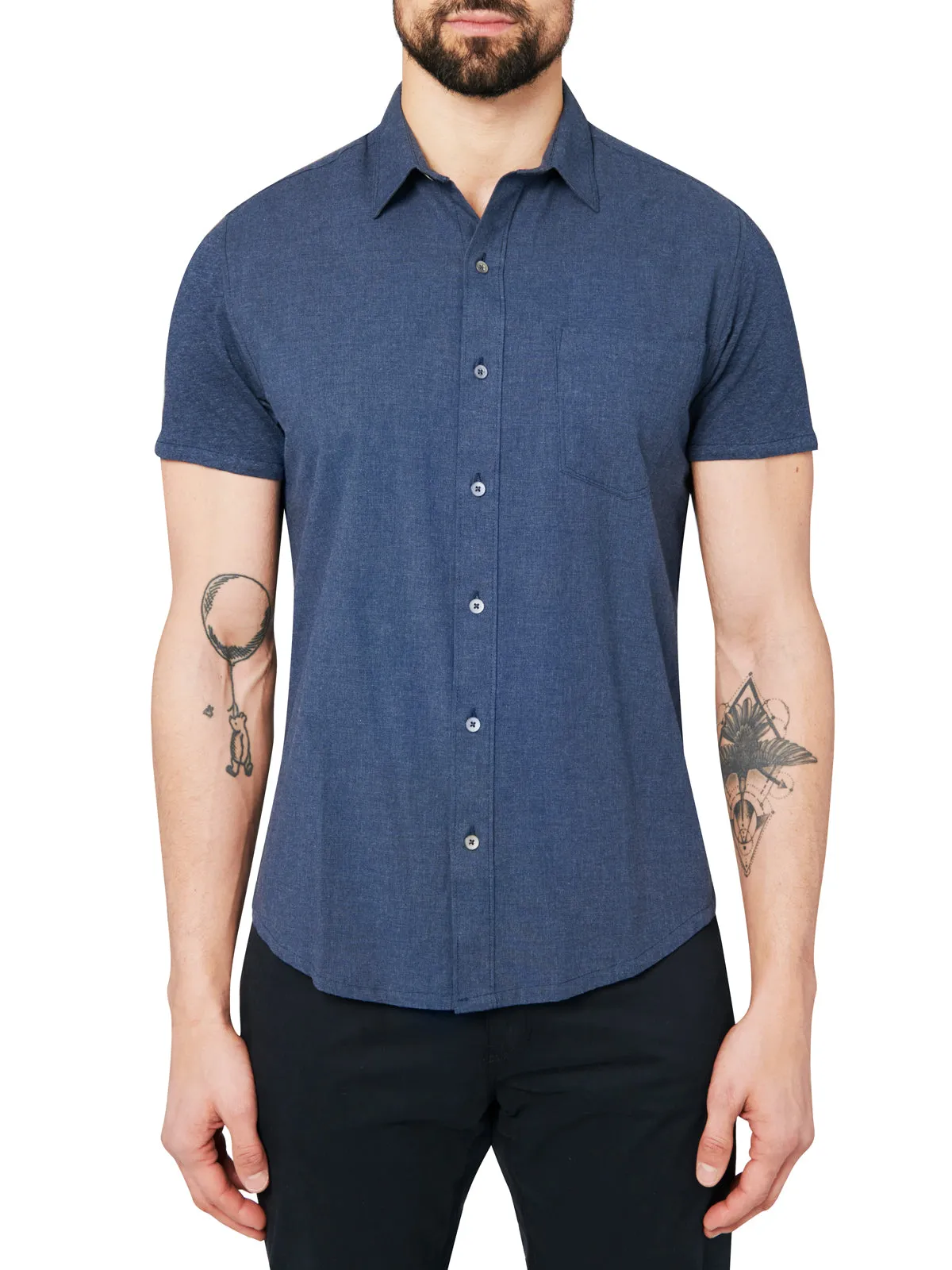 Solid Heather Reworked Short Sleeve Shirt