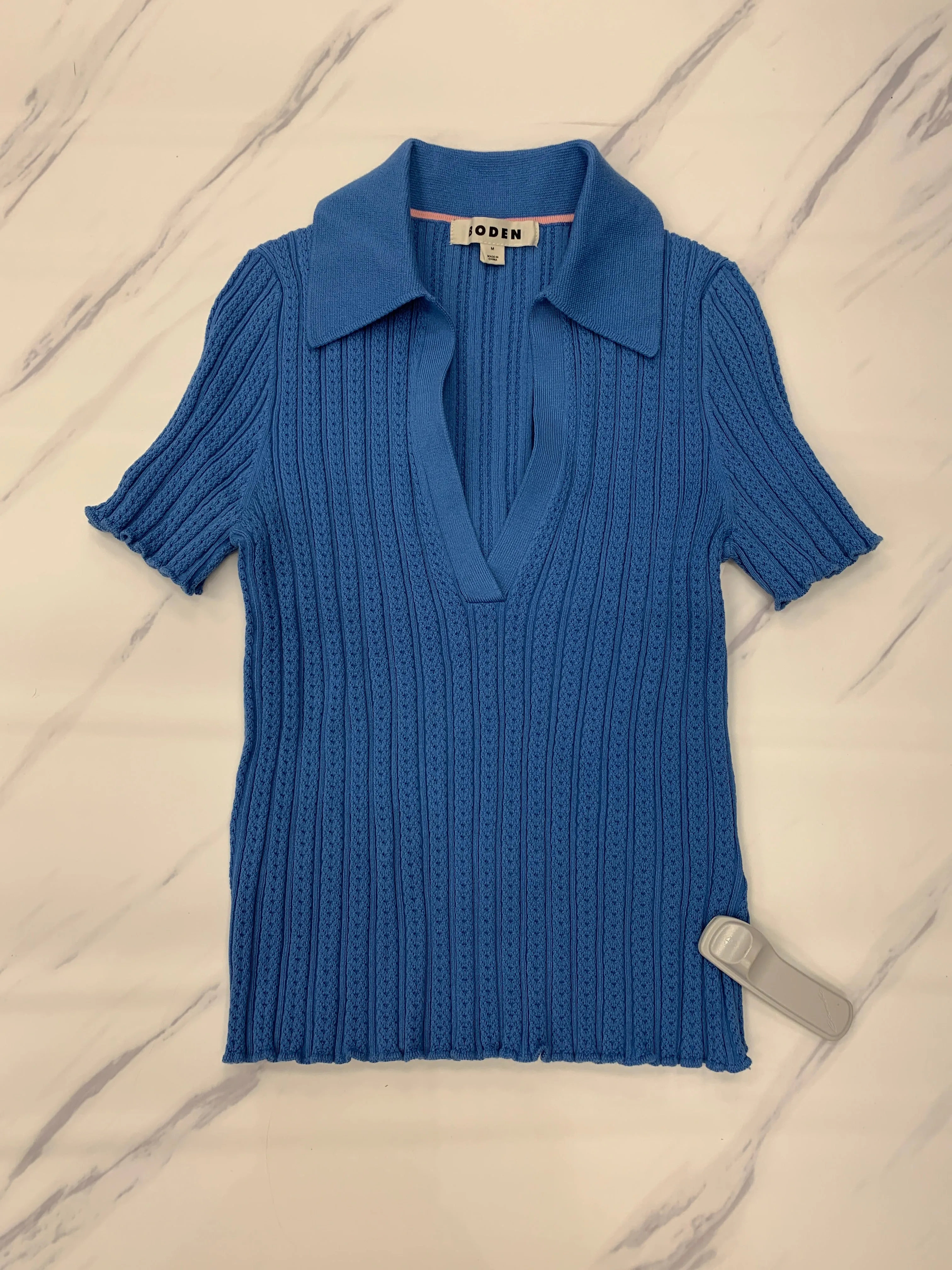 Sweater Short Sleeve By Boden In Blue, Size: M