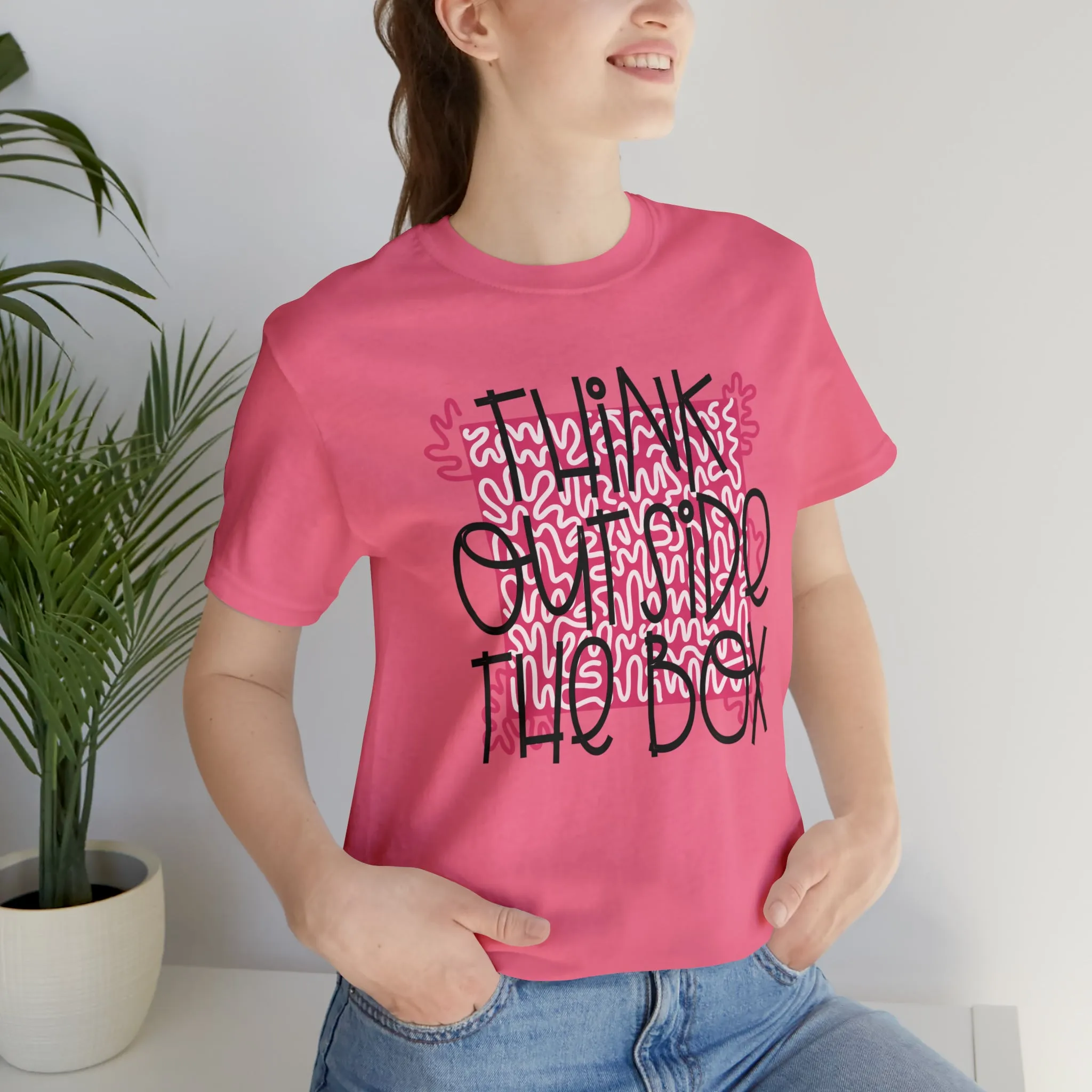 Think outside the box Unisex Jersey Short Sleeve Tee