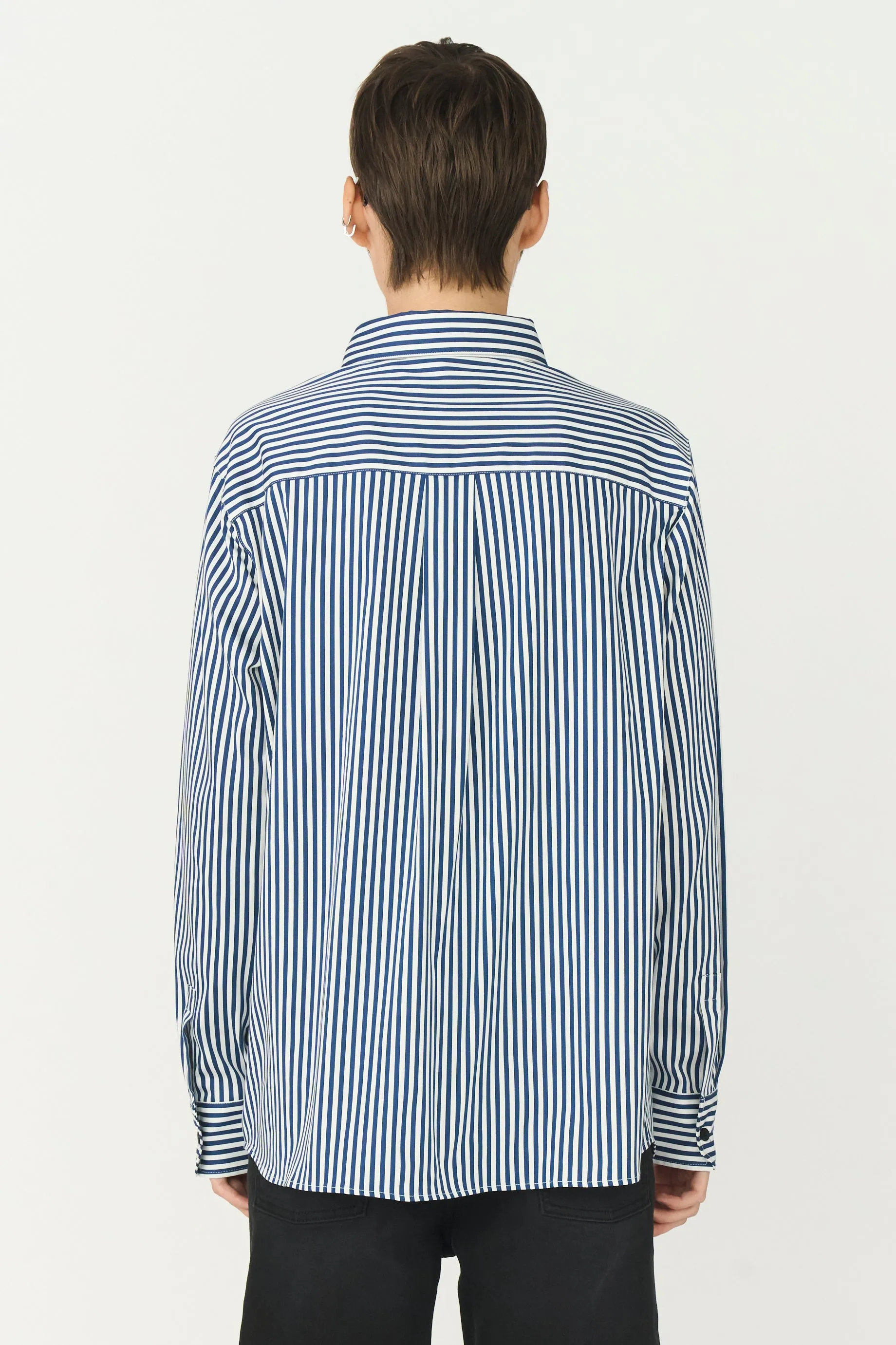 TMRW-Moussa Transforming Shirt Ibizia Stripe - Clear Sky Blue