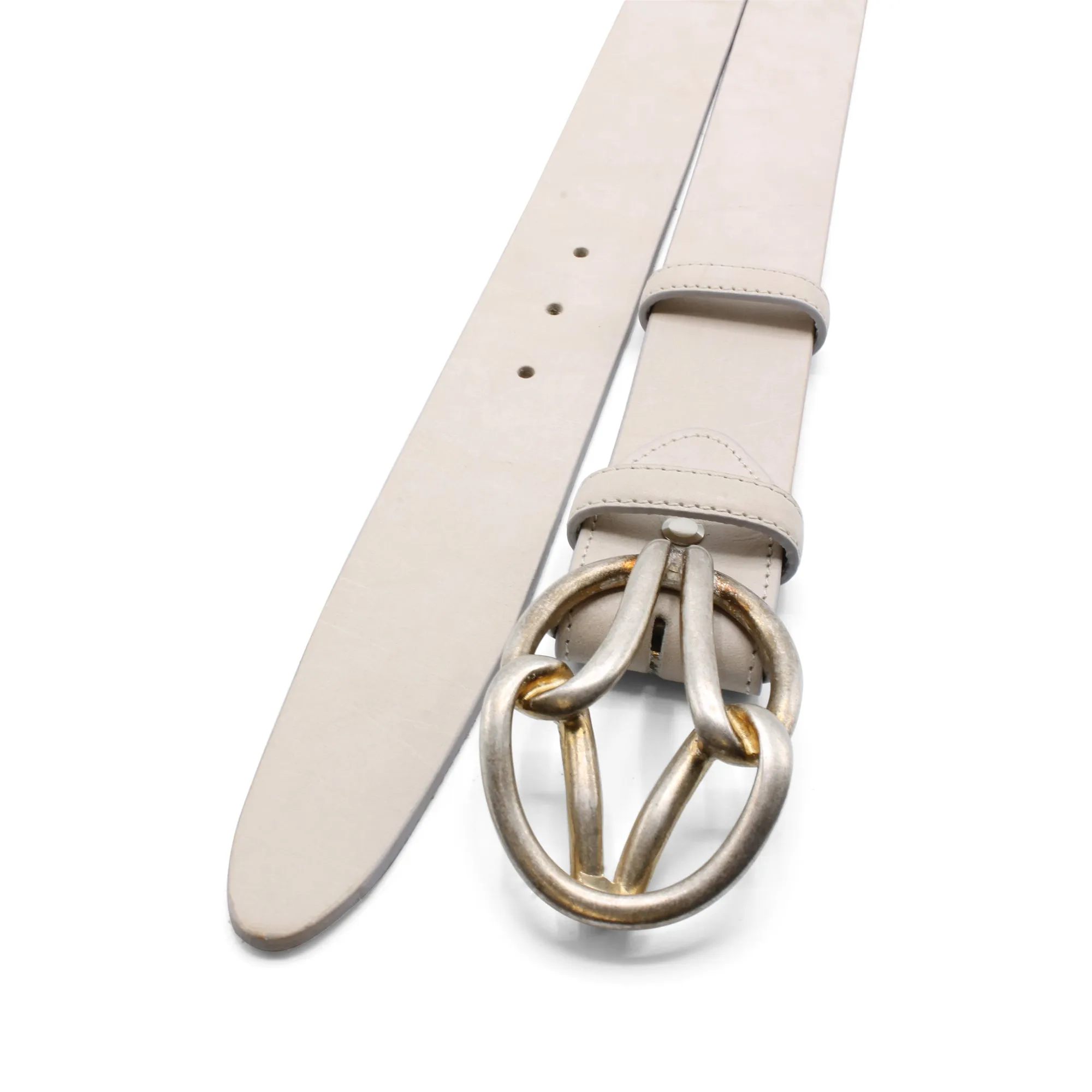 Weathered Ivory Tubular Reef Knot Grant Belt