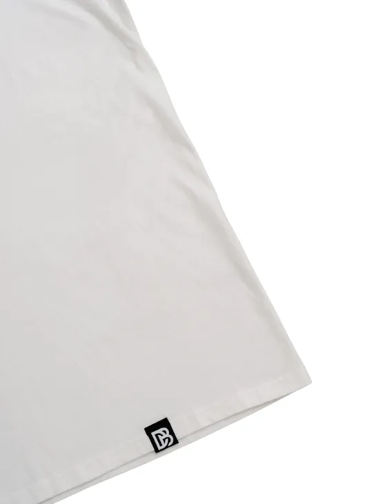 White Essential Drop Shoulder Tee