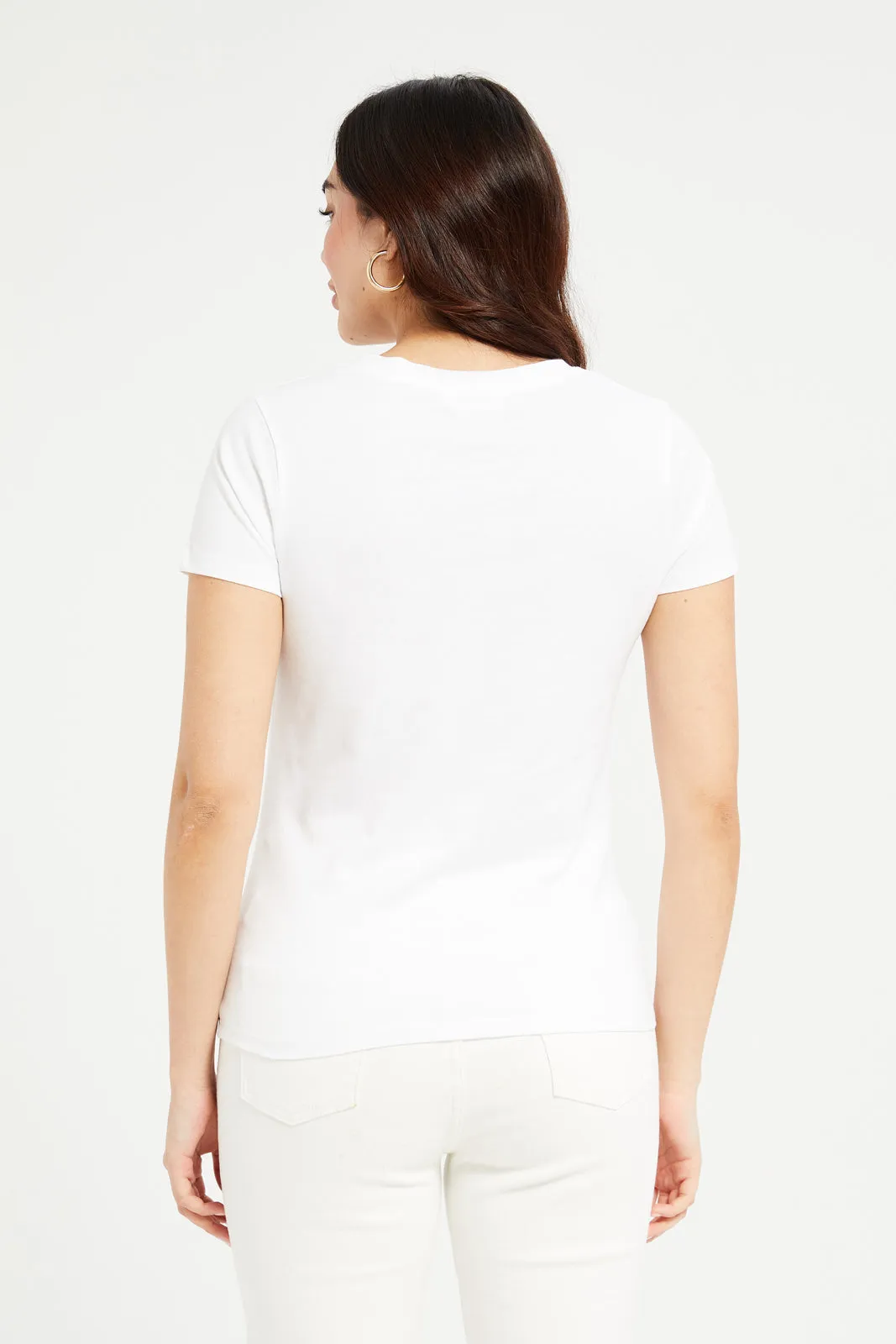 Women White Always Printed T-Shirt