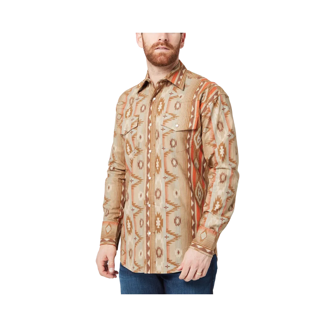 Wrangler Men's Checotah Western Long Sleeve Shirt