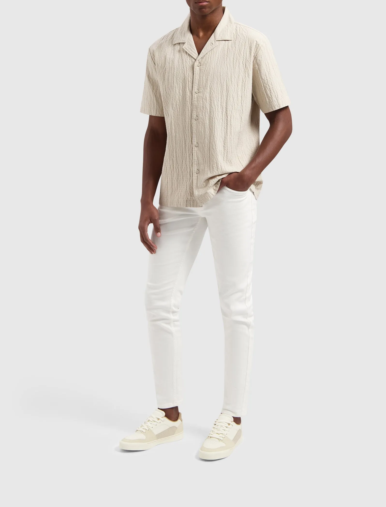 Wrinkled Short Sleeve Shirt | Sand