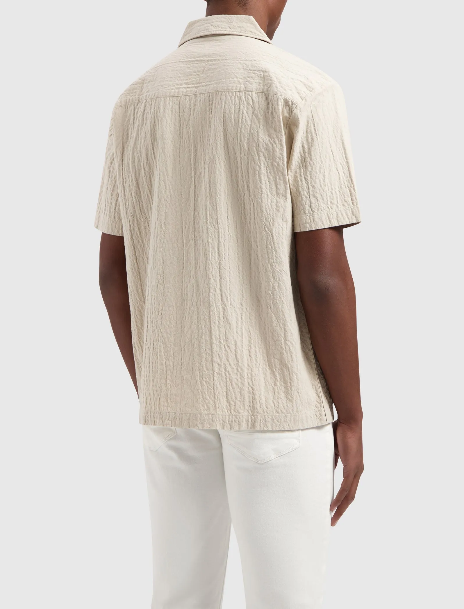 Wrinkled Short Sleeve Shirt | Sand