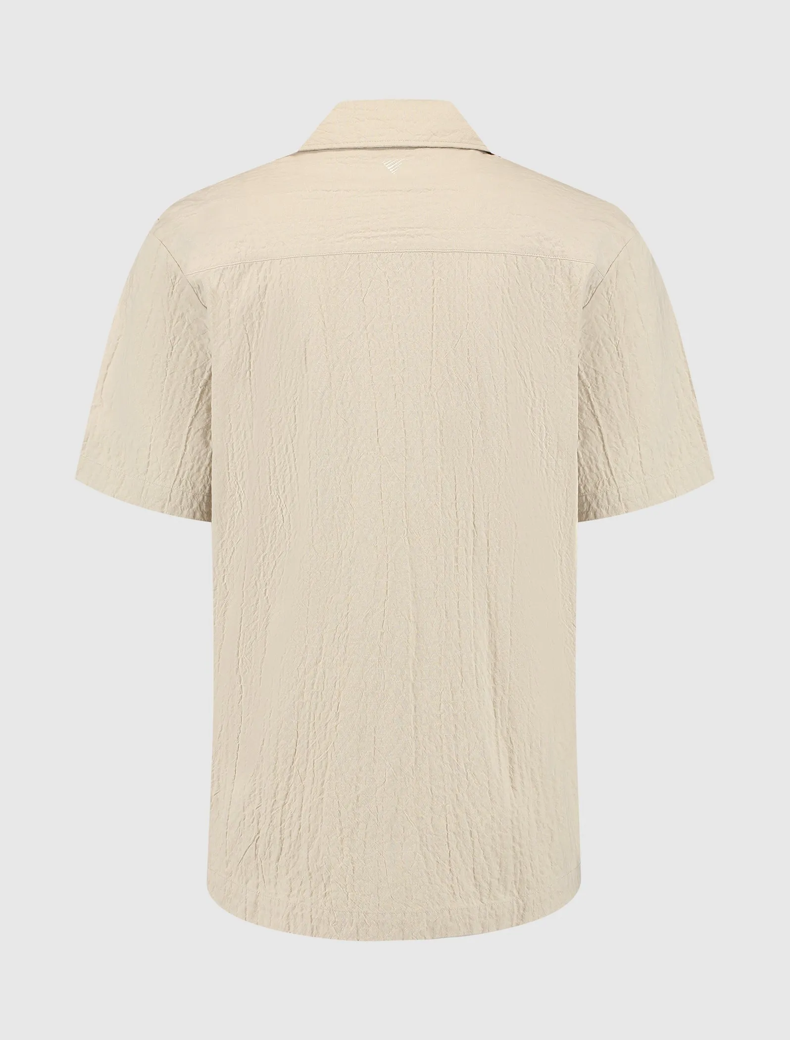 Wrinkled Short Sleeve Shirt | Sand